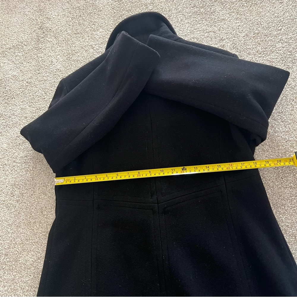 NWOT Anne Klein Black Wool Mid Length Coat - Picture 13 of 13